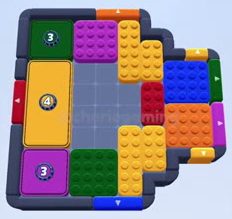 Color Block Jam level 1395 / 1398 / 1402: screenshot of the board