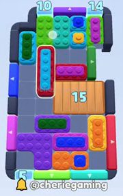 Color Block Jam level: screenshot of the board