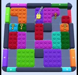 Color Block Jam level 55: screenshot of the board