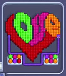 Pixel Flow level: screenshot of the board