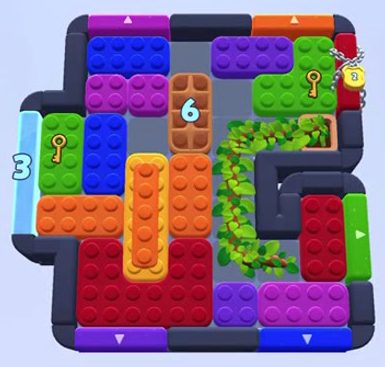 Color Block Jam level 1589 / 1590 / 1595: screenshot of the board