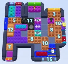 Color Block Jam level: screenshot of the board
