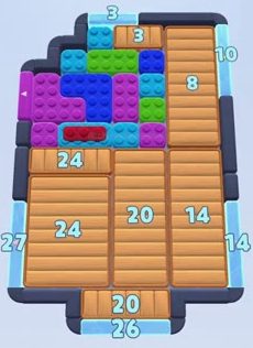 Color Block Jam level: screenshot of the board