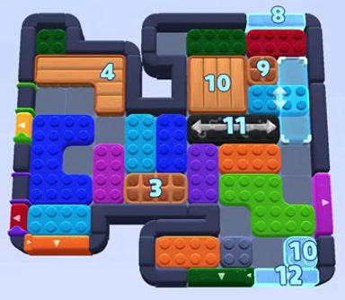 Color Block Jam level 1487 / 1494 / 1489 / 1490 / 1496 / 2397: screenshot of the board