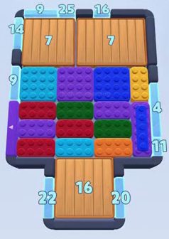 Color Block Jam level: screenshot of the board