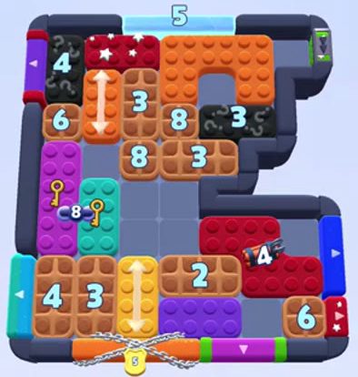 Color Block Jam level: screenshot of the board