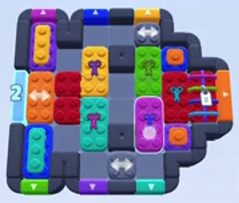 Color Block Jam level 1399: screenshot of the board