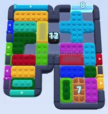 Color Block Jam level 1455 / 1448 / 1451: screenshot of the board