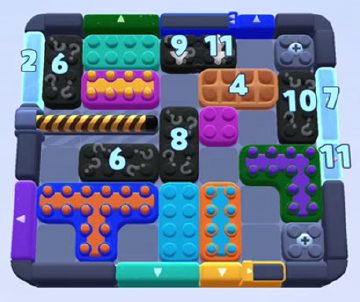 Color Block Jam level 1318 / 1328 / 2235: screenshot of the board