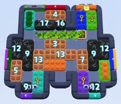 Color Block Jam level: screenshot of the board