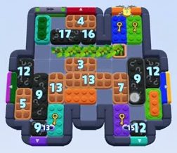 Color Block Jam level 1617 / 2528: screenshot of the board