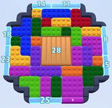 Color Block Jam level 1639 / 1702 / 2634: screenshot of the board