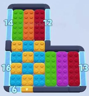 Color Block Jam level 18: screenshot of the board