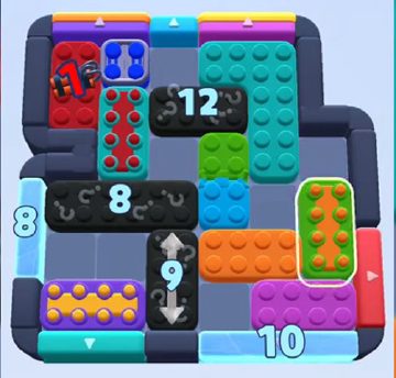 Color Block Jam level 1135 / 1138 / 1140 / 2043: screenshot of the board