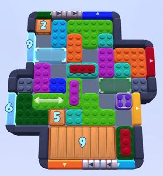 Color Block Jam level 1494 / 1497: screenshot of the board