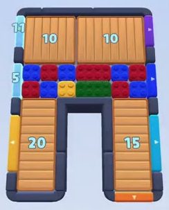 Color Block Jam level: screenshot of the board
