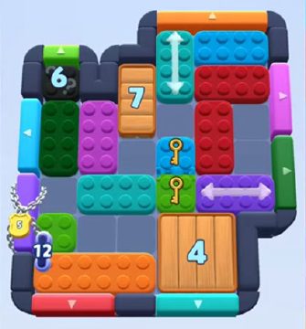 Color Block Jam level 741 / 706: screenshot of the board