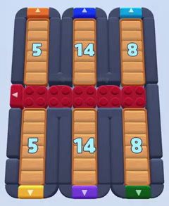 Color Block Jam level: screenshot of the board