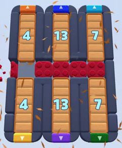 Color Block Jam level 103: screenshot of the board