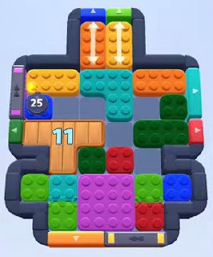 Color Block Jam level 280 / 418 / 668: screenshot of the board
