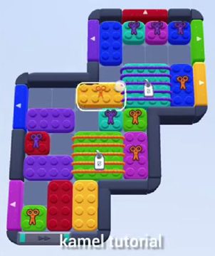 Color Block Jam level 265: screenshot of the board