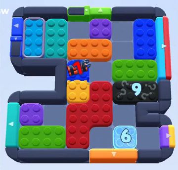 Color Block Jam level 980 / 968 / 1873: screenshot of the board