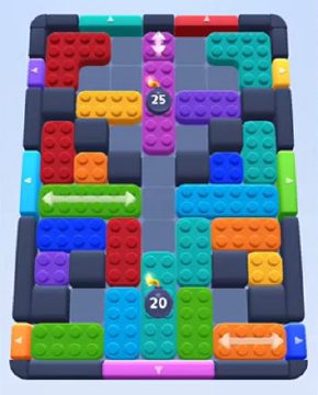 Color Block Jam level 262 / 650 / 1100: screenshot of the board