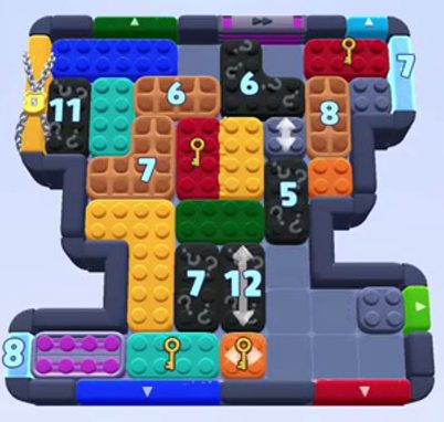 Color Block Jam level 1282 / 1283: screenshot of the board