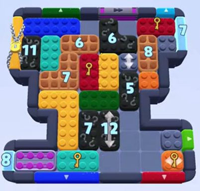 Color Block Jam level: screenshot of the board