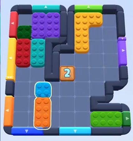 Color Block Jam level: screenshot of the board
