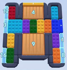 Color Block Jam level: screenshot of the board