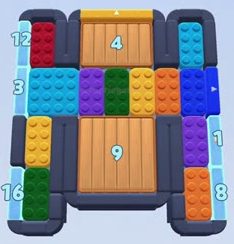 Color Block Jam level: screenshot of the board