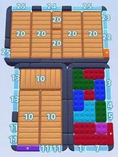 Color Block Jam level: screenshot of the board