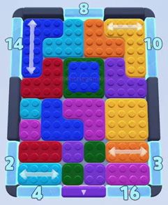 Color Block Jam level: screenshot of the board