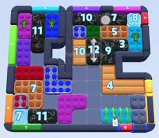 Color Block Jam level: screenshot of the board