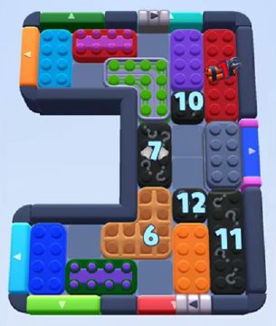 Color Block Jam level 1194 / 1191 / 2097: screenshot of the board