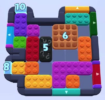 Color Block Jam level 1129 / 1132: screenshot of the board