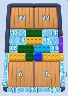 Color Block Jam level: screenshot of the board
