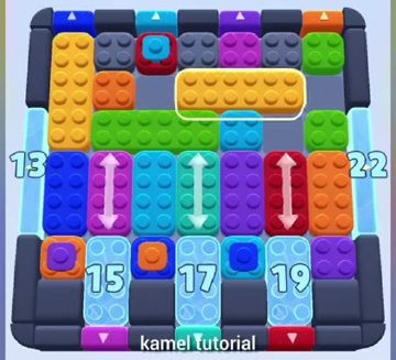 Color Block Jam level 353 / 425 / 747 / 1191: screenshot of the board