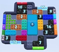 Color Block Jam level 1420 / 1477 / 1480 / 2329: screenshot of the board
