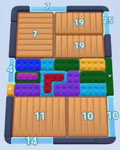 Color Block Jam level: screenshot of the board