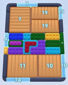 Color Block Jam level 69: screenshot of the board