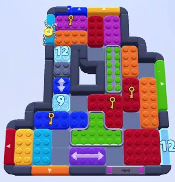 Color Block Jam level 1544 / 1547 / 1549 / 1550 / 1554: screenshot of the board