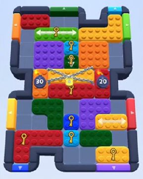 Color Block Jam level 242 / 630 / 1080: screenshot of the board