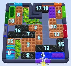 Color Block Jam level: screenshot of the board