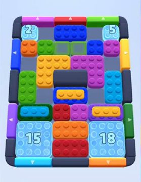 Color Block Jam level 126 / 123 / 511 / 961 / 1578: screenshot of the board
