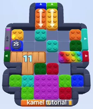 Color Block Jam level 280: screenshot of the board