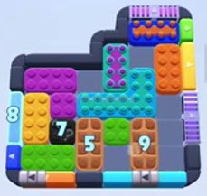 Color Block Jam level 1103 / 2050: screenshot of the board