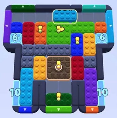 Color Block Jam level: screenshot of the board
