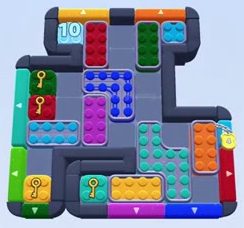 Color Block Jam level 838 / 1251 / 1438 / 1735: screenshot of the board